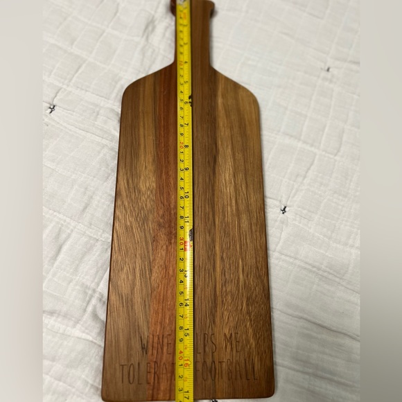“Wine helps me tolerate football” charcuterie cutting board - Picture 5 of 10